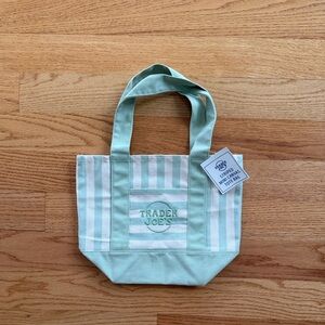 Trader Joe’s Mint Stripe Canvas Tote Bag